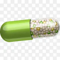 卡通绿色胶囊-空若网 卡通绿色胶囊-空若网