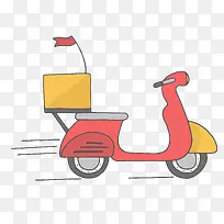 手绘卡通摩托车-空若网 手绘卡通摩托车-空若网