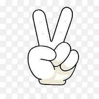 矢量卡通比V手势-空若网 矢量卡通比V手势-空若网