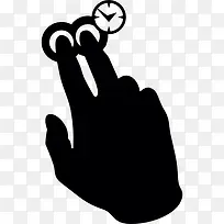 脉冲的两个手指图标-空若网 脉冲的两个手指图标-空若网