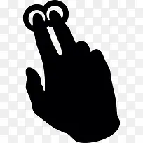 两个手指压力图标-空若网 两个手指压力图标-空若网