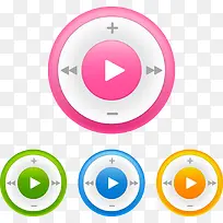 矢量音乐播放按钮-空若网 矢量音乐播放按钮-空若网