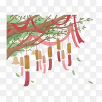 卡通手绘的姻缘树-空若网 卡通手绘的姻缘树-空若网