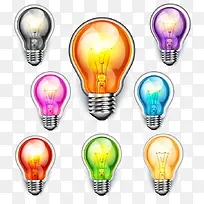 卡通彩色灯泡-空若网 卡通彩色灯泡-空若网