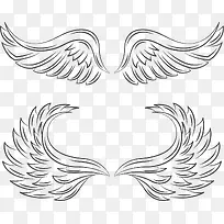 两对矢量天使翅膀-空若网 两对矢量天使翅膀-空若网