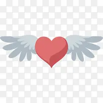 红色爱心翅膀-空若网 红色爱心翅膀-空若网