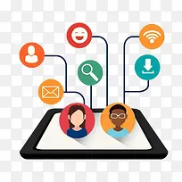 平板电脑上的数据联络图-空若网 平板电脑上的数据联络图-空若网