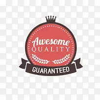 红色圆形品质标签-空若网 红色圆形品质标签-空若网