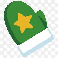 卡通绿色圣诞手套-空若网 卡通绿色圣诞手套-空若网