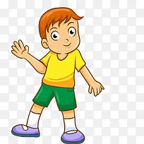 卡通男孩招手-空若网 卡通男孩招手-空若网