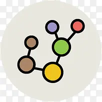 科学矢量图图标剪影 化学分子链-空若网 科学矢量图图标剪影 化学分子链-空若网