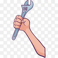 手绘劳动工具矢量扳手素材-空若网 手绘劳动工具矢量扳手素材-空若网