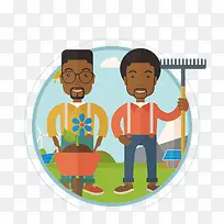 矢量扁平化乡村生活-空若网 矢量扁平化乡村生活-空若网