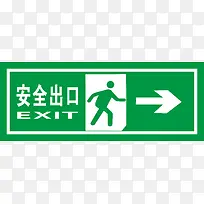 矢量绿色安全出口指示牌向右安全-空若网 矢量绿色安全出口指示牌向右安全-空若网