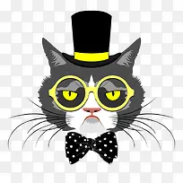 绅士的动物卡通矢量-空若网 绅士的动物卡通矢量-空若网