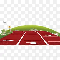 卡通手绘运动跑道-空若网 卡通手绘运动跑道-空若网
