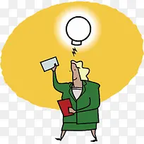 矢量突然有了灵感的女人-空若网 矢量突然有了灵感的女人-空若网