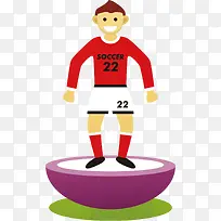 矢量图神采奕奕的足球队员-空若网 矢量图神采奕奕的足球队员-空若网