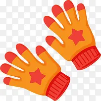 冬季卡通黄色手套-空若网 冬季卡通黄色手套-空若网