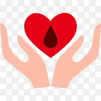 粉色手掌血滴爱心-空若网 粉色手掌血滴爱心-空若网