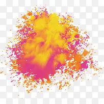 黄色粉色混色晕染泼洒效果-空若网 黄色粉色混色晕染泼洒效果-空若网