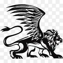 匍匐前行的黑白色狮子-空若网 匍匐前行的黑白色狮子-空若网