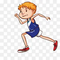 矢量卡通男孩田径运动跑步-空若网 矢量卡通男孩田径运动跑步-空若网