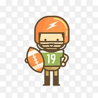 卡通橄榄球运动员矢量男孩-空若网 卡通橄榄球运动员矢量男孩-空若网