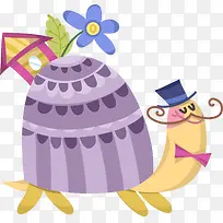 卡通可爱蜗牛动物贴纸-空若网 卡通可爱蜗牛动物贴纸-空若网