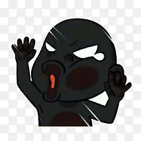 Q版撞玻璃黑衣人-空若网 Q版撞玻璃黑衣人-空若网