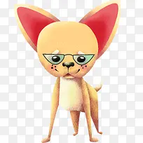 卡通可爱小动物装饰动物头像狗狗-空若网 卡通可爱小动物装饰动物头像狗狗-空若网