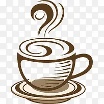 手绘棕色杯子-空若网 手绘棕色杯子-空若网