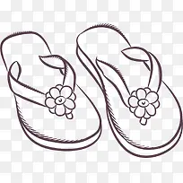 素描白色拖鞋-空若网 素描白色拖鞋-空若网