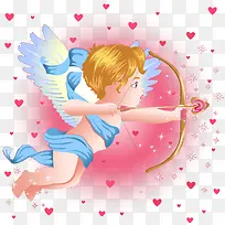 丘比特爱心之箭插画-空若网 丘比特爱心之箭插画-空若网