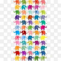 彩色大象背景-空若网 彩色大象背景-空若网