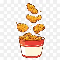 手绘炸鸡食物设计-空若网 手绘炸鸡食物设计-空若网