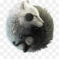 矢量阴阳狼-空若网 矢量阴阳狼-空若网