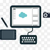 扁平化 绘画 电脑手写板-空若网 扁平化 绘画 电脑手写板-空若网