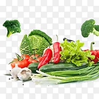 免抠新鲜健康蔬菜辣椒西蓝花-空若网 免抠新鲜健康蔬菜辣椒西蓝花-空若网