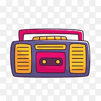 矢量卡通简洁扁平化录音机-空若网 矢量卡通简洁扁平化录音机-空若网