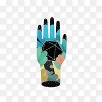 创意插画-多彩的手-空若网 创意插画-多彩的手-空若网