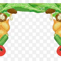 手绘蔬菜蘑菇蒜头-空若网 手绘蔬菜蘑菇蒜头-空若网
