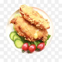 两块美味的炸鸡块设计-空若网 两块美味的炸鸡块设计-空若网