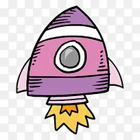 卡通手绘航空航天卡通火箭矢量-空若网 卡通手绘航空航天卡通火箭矢量-空若网