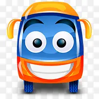 公共汽车橙色车happy-bus-icons-空若网 公共汽车橙色车happy-bus-icons-空若网
