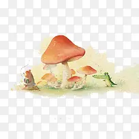 水彩蘑菇-空若网 水彩蘑菇-空若网