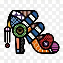 高跟鞋插画-空若网 高跟鞋插画-空若网