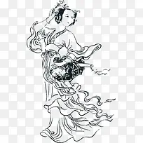 美女西施采花-空若网 美女西施采花-空若网