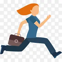 快速奔跑的女人插画-空若网 快速奔跑的女人插画-空若网