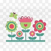 矢量卡通花朵-空若网 矢量卡通花朵-空若网